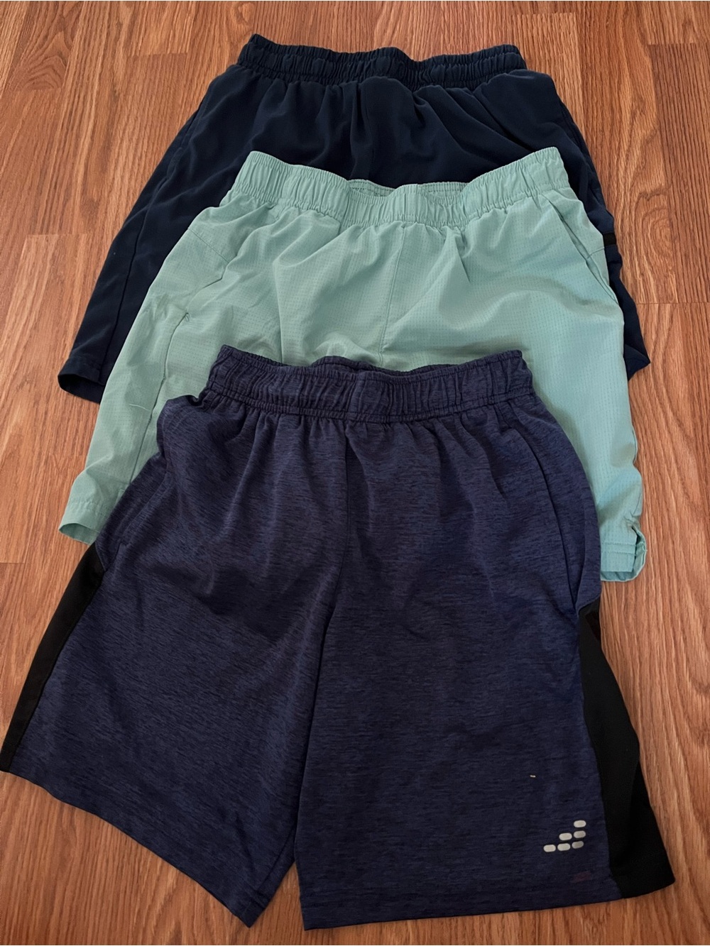 Boys Active  Shorts - Navy, Mint, and Dark Blue size 10/12